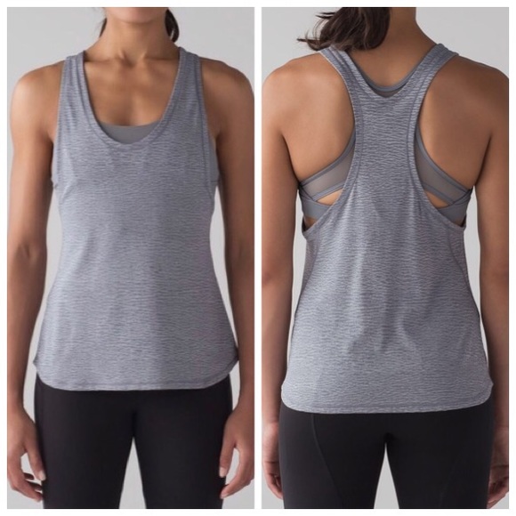 lululemon athletica Tops - Grey Lululemon Size 8 Tank Top Built In Sports Bra